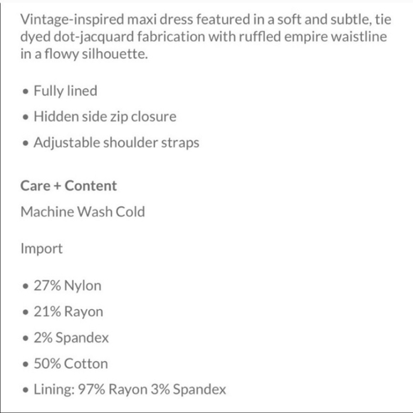 Free People Washed Ashore Maxi Dress Sz S - Picture 9 of 9